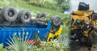 নওগাঁয় বালুবোঝাই ট্রাকে আরেক ট্রাকের ধাক্কা, নিহত ১